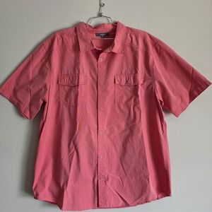 MOUNTAIN RIDGE Mens Short Sleeve Shirt  Pink XL